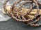 *50* 2x3mm Opaque Burnt Orange Picasso Faceted Micro Spacer Beads